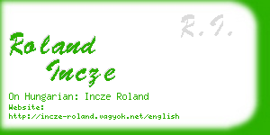 roland incze business card